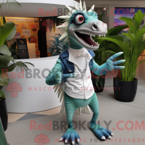 Sølv Spinosaurus maskot...