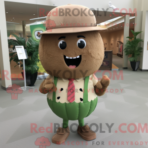 Brun vandmelon maskot...