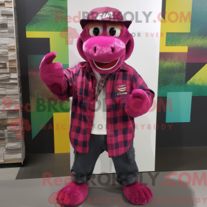 Magenta Python mascot...