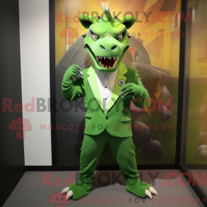 Grøn Chupacabra maskot...