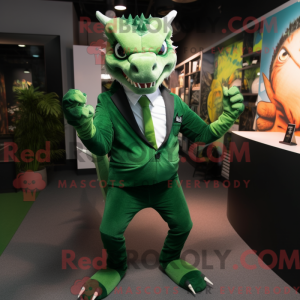Personaggio mascotte verde...