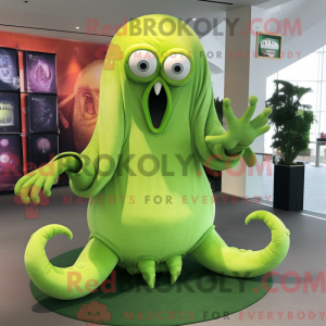 Lime Green Kraken mascot...