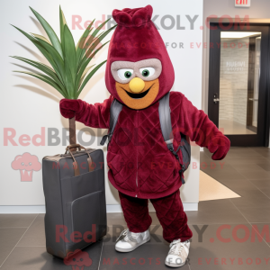 Maroon Pineapple mascot...