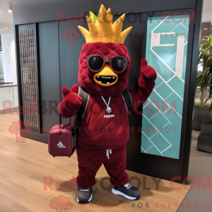 Maroon Pineapple mascot...