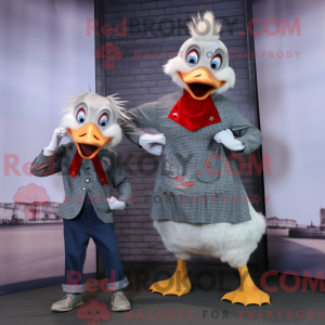 Silver Muscovy Duck mascot...