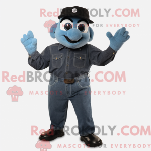 Sort men maskot kostume...