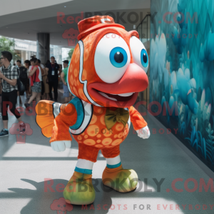 Rust Clown Fish mascot...