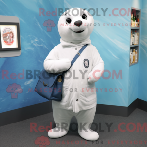 White Seal maskot kostume...
