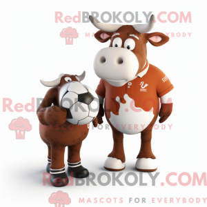 Rust Holstein Cow mascot...