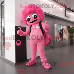 Pink armbånd maskot kostume...
