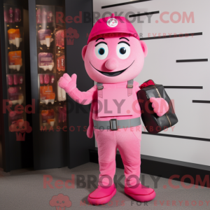Pink armbånd maskot kostume...