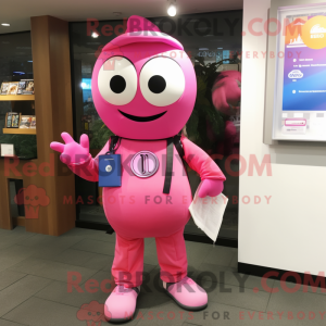 Pink armbånd maskot kostume...