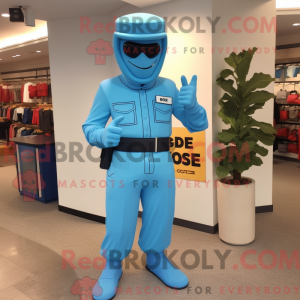 Sky Blue Gi Joe maskot...