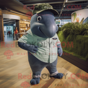 Olive Humpback Whale mascot...