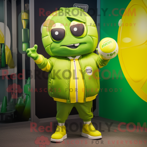 Lime Green Lemon mascot...