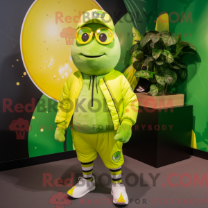 Limegrøn citron maskot...