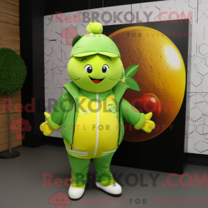 Lime Green Lemon mascot...