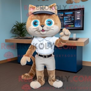 Tan Cat-maskotdraktfigur...