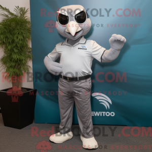 Silver Hawk maskot kostume...