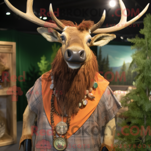 Rust Irish Elk mascot...