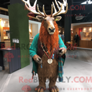 Rust Irish Elk mascot...