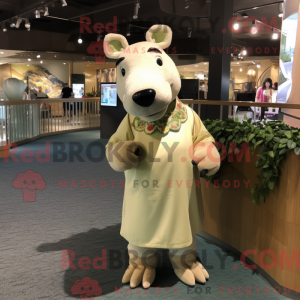 Cream Tapir mascot costume...