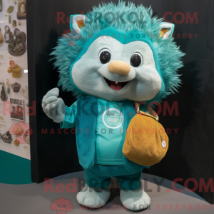 Teal Hedgehog mascot...