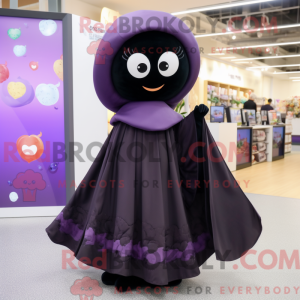 Black Plum mascottekostuum...