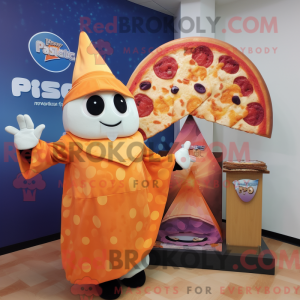 Peach Pizza Slice mascot...
