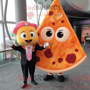 Peach Pizza Slice mascot...
