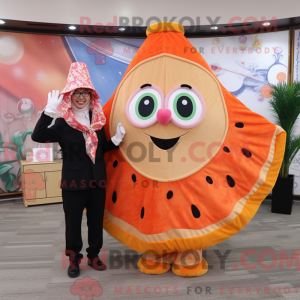 Peach Pizza Slice mascot...