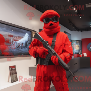 Red Sniper maskot drakt...