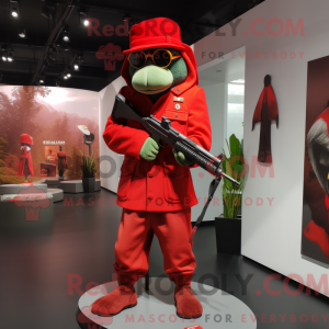 Red Sniper maskot drakt...