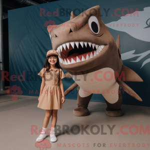 Brun Megalodon maskot...