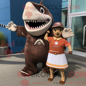 Brown Megalodon mascot...