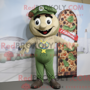 Olive Pizza maskot kostyme...