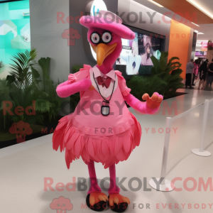 Flamingo maskot kostume...