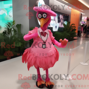 Flamingo-Maskottchen-Kostüm...