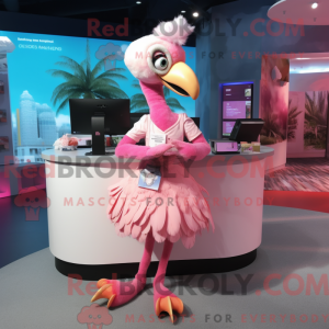 Flamingo mascot costume...