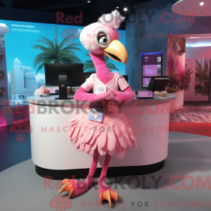 Flamingo maskot kostume...