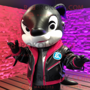 Magenta Killer Whale maskot...