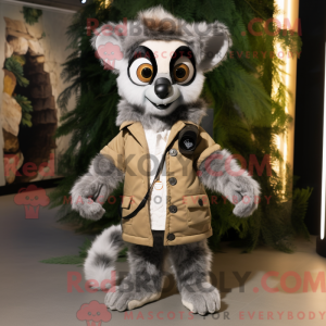 Disfraz de mascota Lemur...