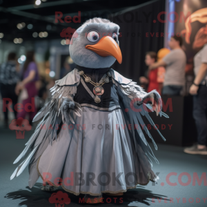 Gray Crow mascot costume...