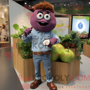 Brown Grape mascot costume...