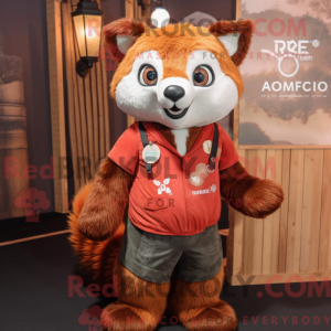 Rust Red Panda mascot...