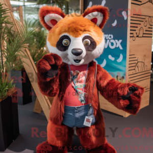 Rust Red Panda mascot...