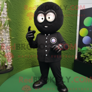 Black Golf Ball mascot...