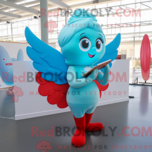 Turquoise Cupid mascot...