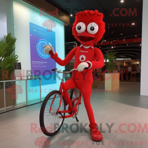 Red Unicyclist mascot...
