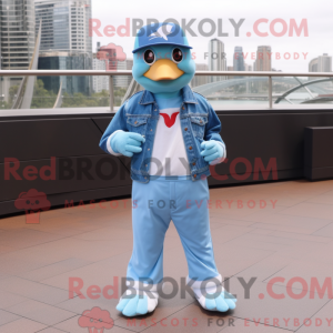 Sky Blue Albatross mascot...